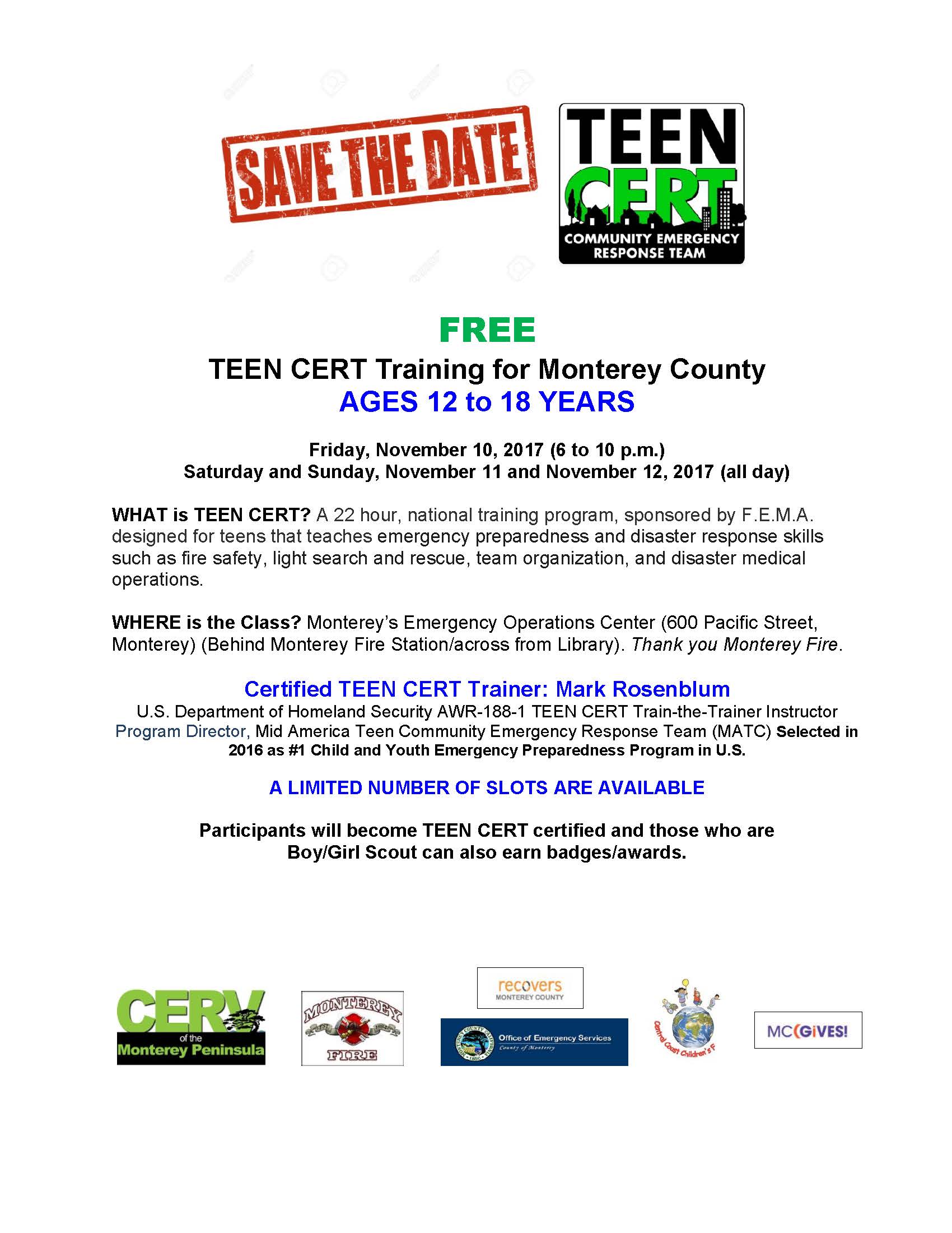 Teen CERT Training