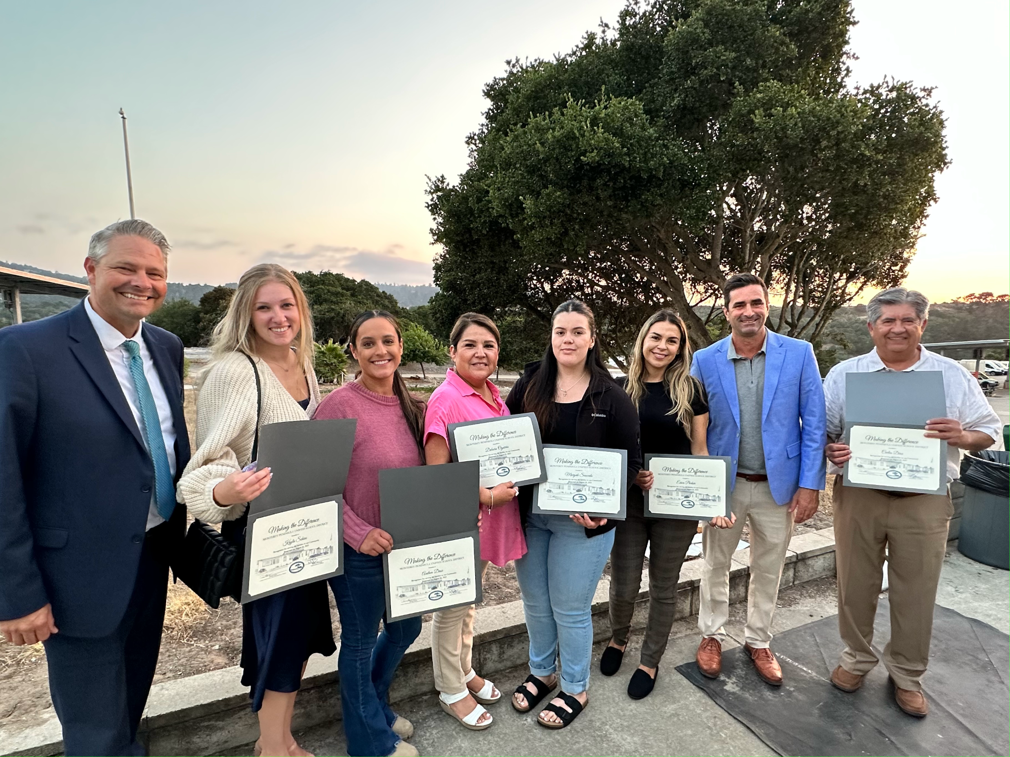 photo of Donnie Everett and other MPUSD staff