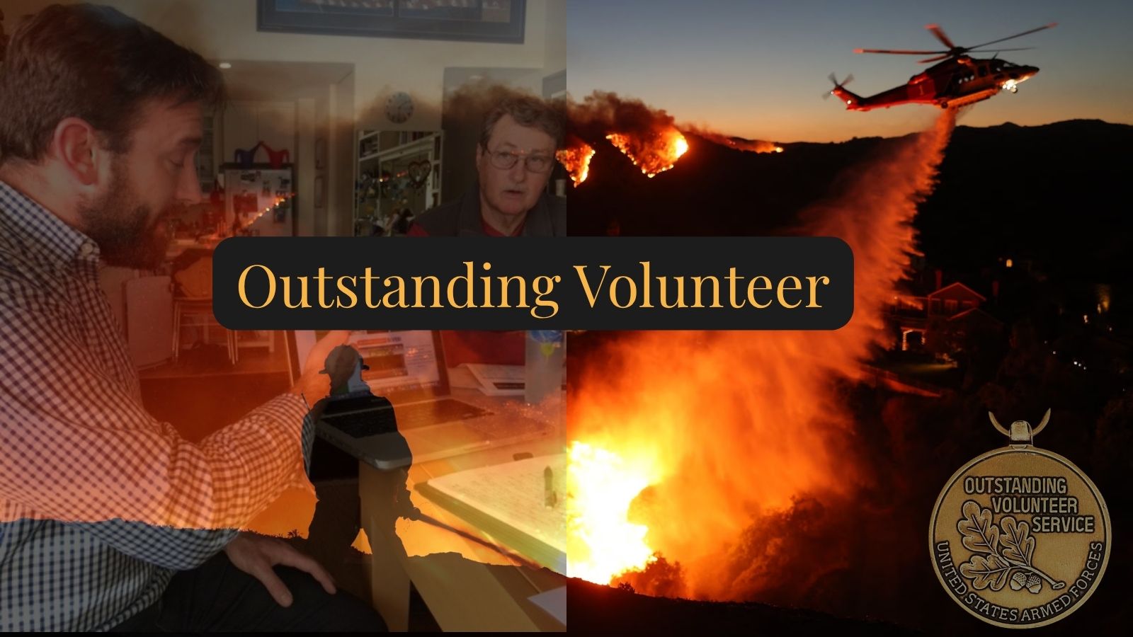U.S. Marine Corps veteran and CERV Board Member Sean Brownlee recognized with the Military Outstanding Volunteer Service Medal for exceptional leadership, community service, and digital advancement of nonprofit programs.